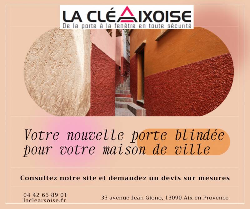 NOUVELLE PORTE BLIND2E POUR MA MAISON DE VILLE / LA CLE AIXOISE